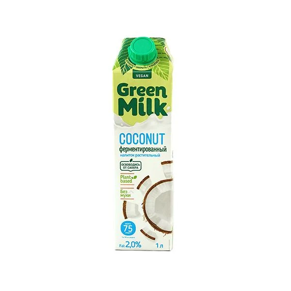Молоко растительное на ячменно-нутовой основе "GreenMilk" - кокосовое 2