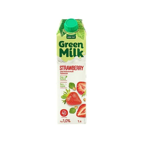 Lapte veg de soia "GreenMilk" - capsuna