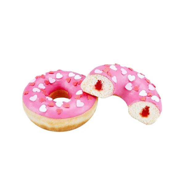 Love Donut - клубничный с посыпкой из сердец 2
